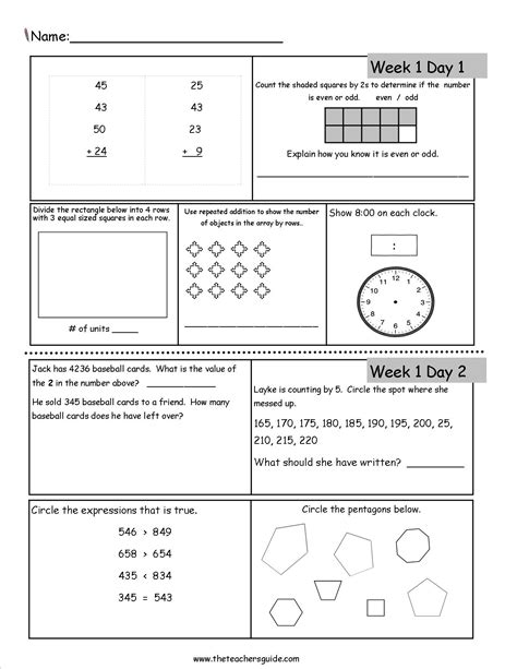 free printable math worksheets for 3rd grade.
